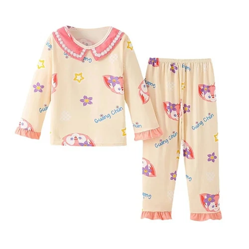 Kuromi Pajamas Sleepwear Long Sleeve Kids Home Clothes 2-piece Set - Picture 7 of 34
