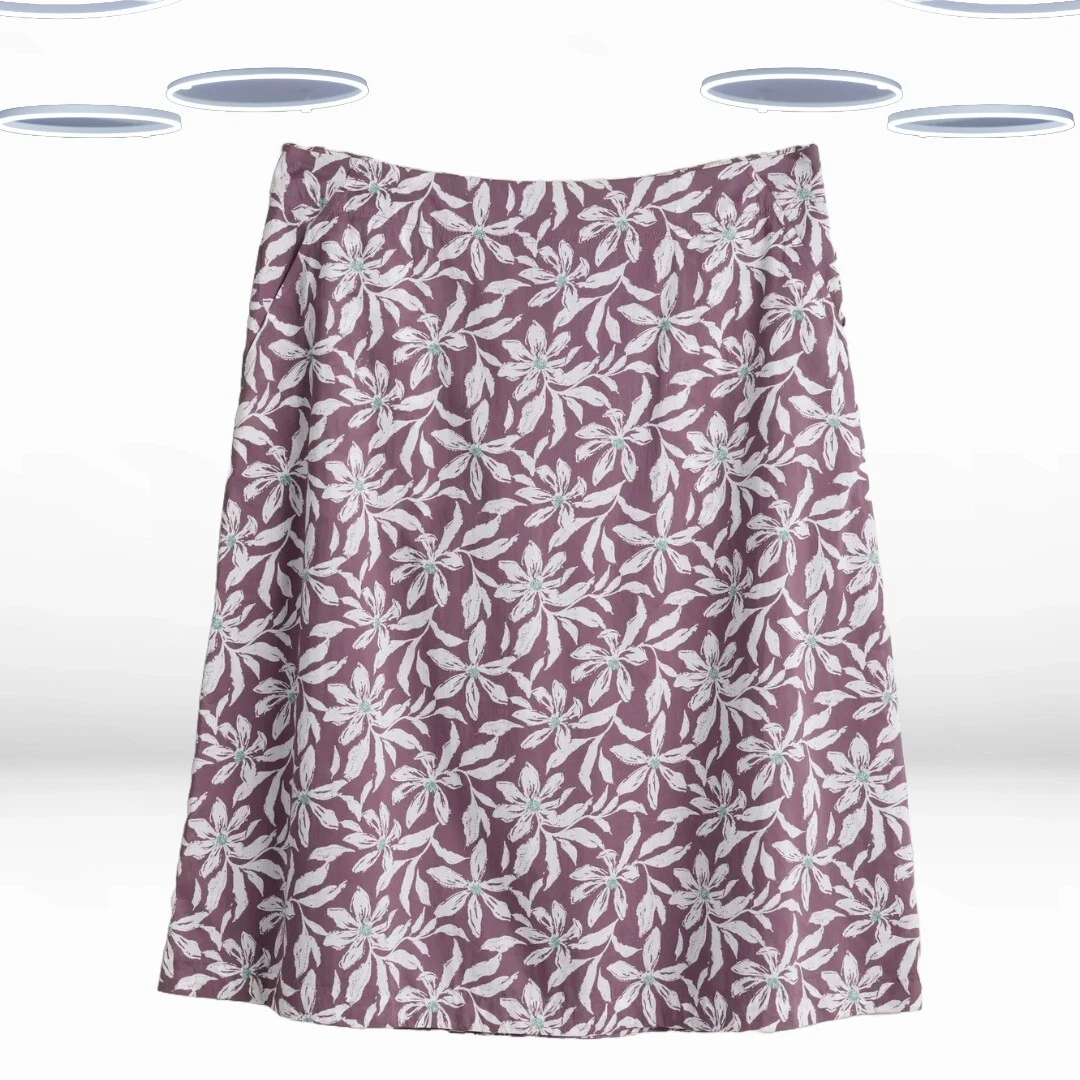 Ex Seasalt Women's A-line Organic Cotton Skirt in Purple Floral
Opens in a new window or tab
