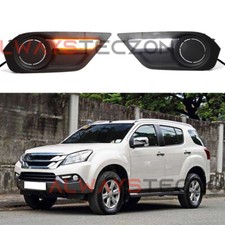 Drl Led Daytime Running Light Fog Lamp W Turn Signal For Isuzu Mu-x 2013-2016