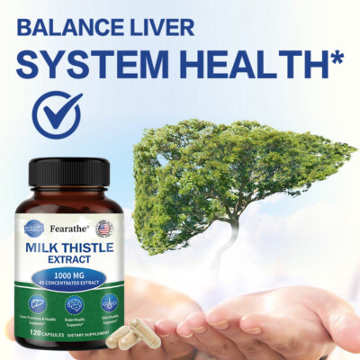 Milk Thistl Complex 30/60/120 Vegetarian Capsules   High Dose Plant Extract