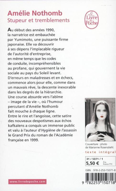 Thumbnail - Stupeur Et Tremblements | Amélie Nothomb | 2001 | Französisch