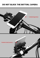 Adjustable alloy phone holder, anti-slip, mobile phone holder for bike  universal