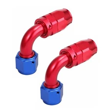2Pcs AN6 6AN Swivel Hose End Fitting Adaptor 90° Degree For Oil Fuel Line BURD