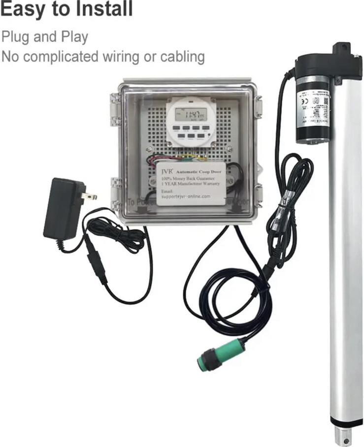 JVR AutomaticChickenCoopDoor Opener with Safety Feature