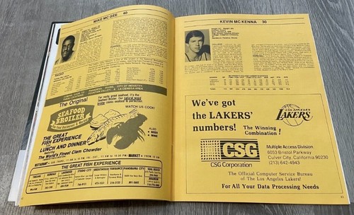 1981 PAT RILEY NBA COACHING DEBUT/WIN#1 PROGRAM LAKERS/SPURS 11/20 MAGIC TPL/DBL - Picture 6 of 17