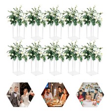 10Pcs Clear Acrylic Flower Stand for Wedding Centerpieces Wedding Flower Vases