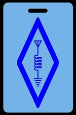 Blue on Sky Blue Amateur/HAM Radio Bag Tag - Personalized