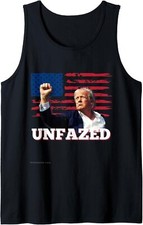 Donald Trump Election Rally 2024 Shot And Unfazed Tank Top Small, Black