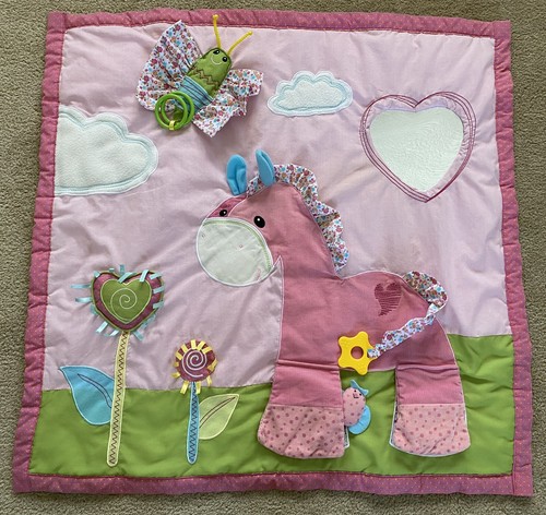 Gund Baby Pinkaboo Learn and Grow Activity Playmat #59062 Horse & Butterfly