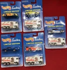 5 Sets of 2 ea Hot Wheels Ltd Ed. Die Cast Race Car &Lucky Truck #16045 1996 VTG