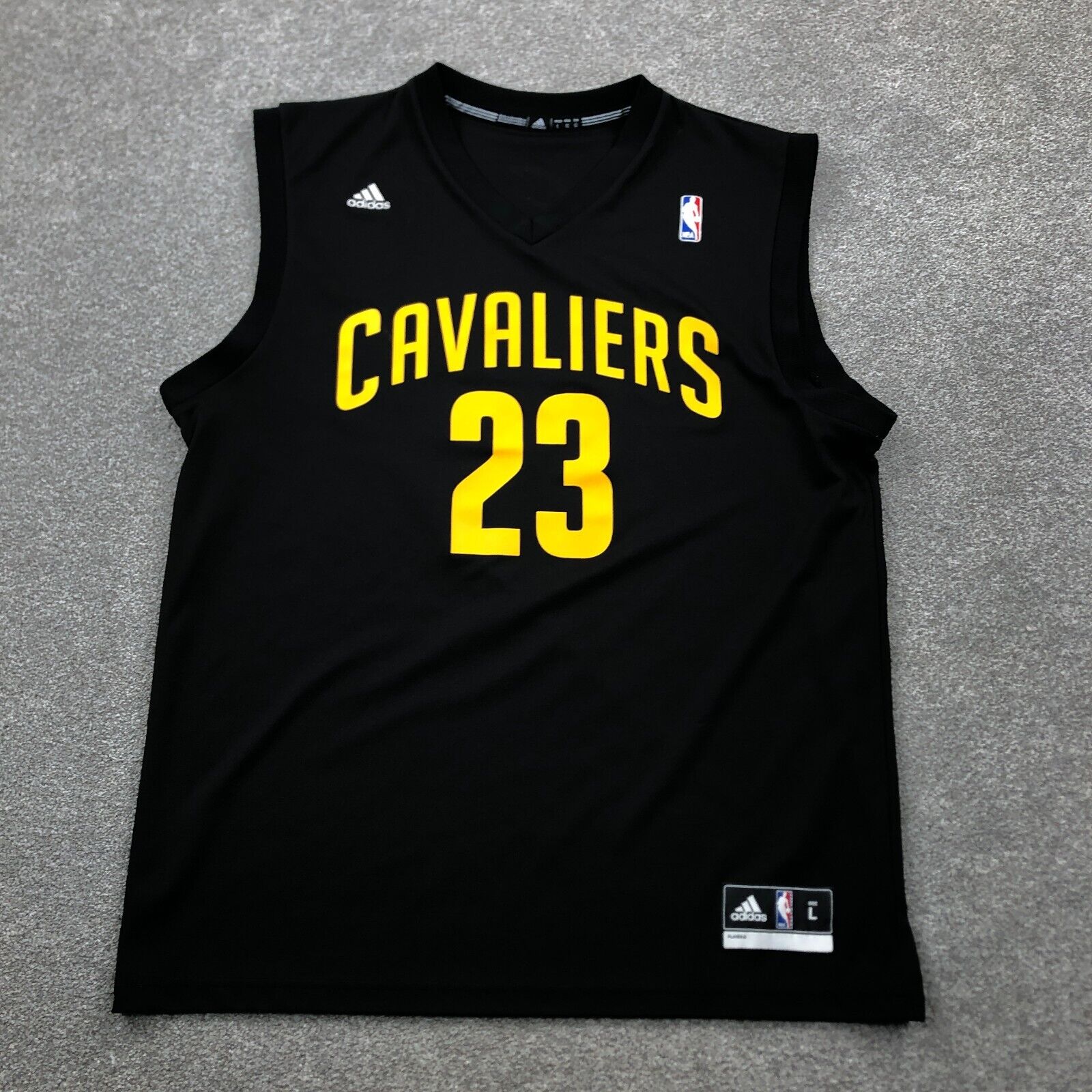 Cleveland Cavaliers Men Large Lebron Adidas NBA Black Yellow Shirt | eBay