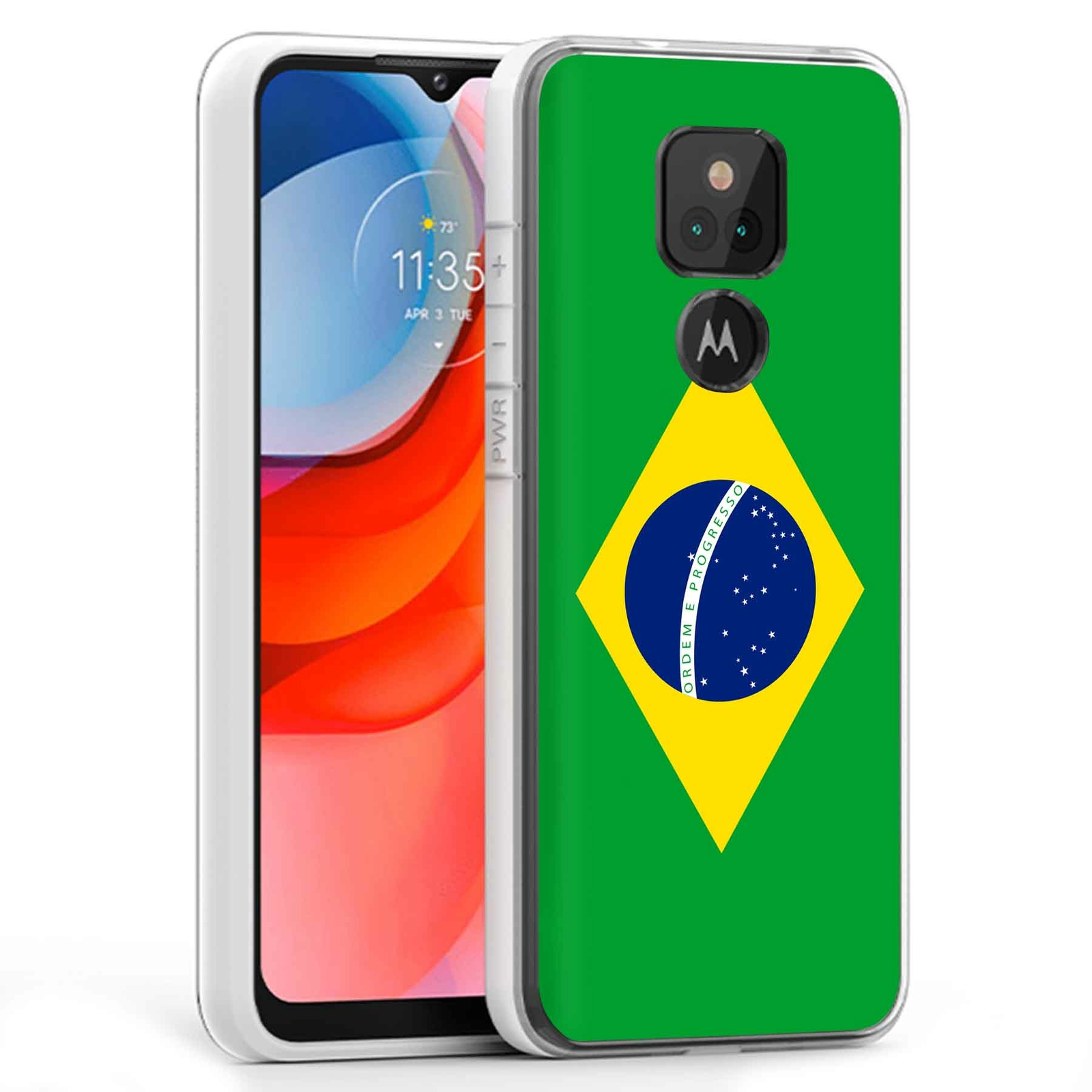 Motorola Moto G Play 2021 Case with Brazil Flag Design USA-image
