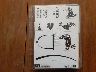 NEW, Stampin' Up Two-Step Stampin'. ''Just Beakause'' set of 9 rare & retired