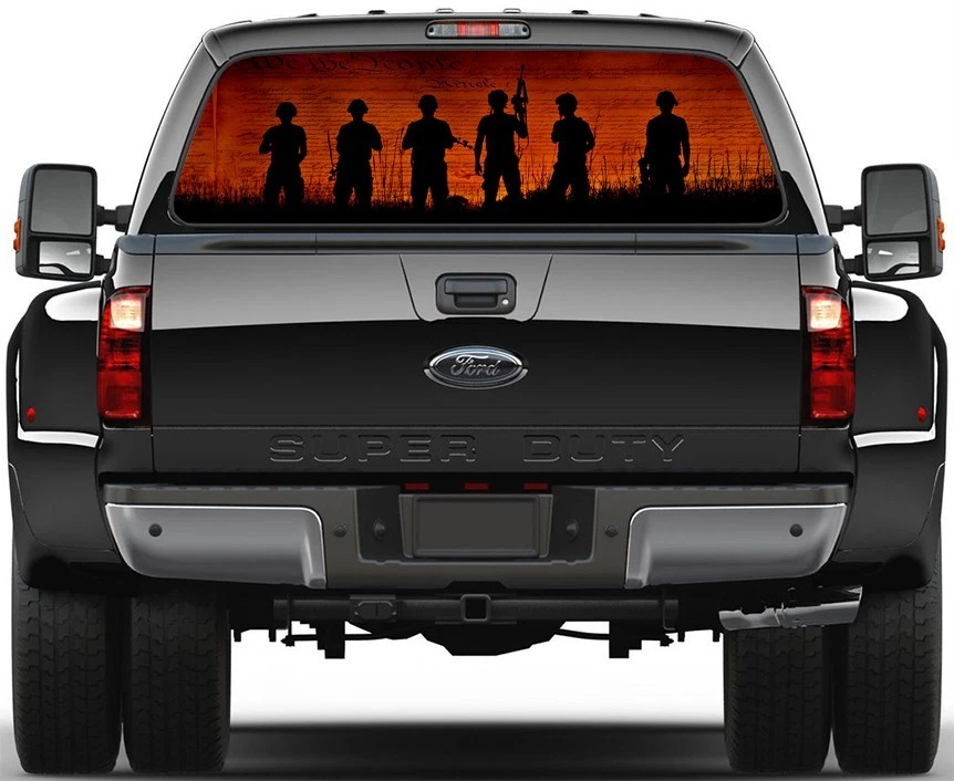 Army We The People Rear Window Graphic Decal Truck Van eBay