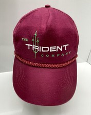 The trident company vintage adjustable strap back hat USA Made Texas