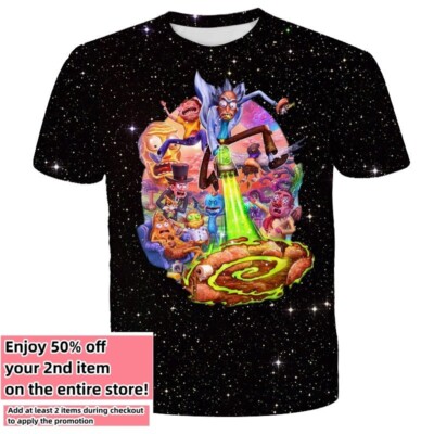 Funny Rick & Morty T-Shirt Double-Sided Unisex Adult Size Large Medium Small