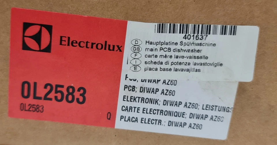 ELECTROLUX 0L2583 DIWAP AZ60, Carte Principale De Lave-Vaisselle 673611U05CN - Photo 2/4