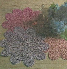 TEN PETAL DOILY 14 1/2" HOME DECOR DIGEST SIZE CROCHET PATTERN INSTRUCTIONS