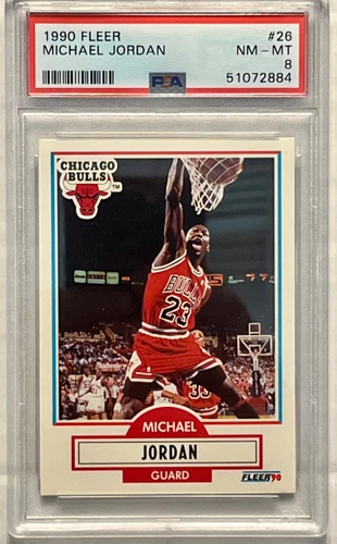 1990 Fleer Michael Jordan #26 PSA 8 NM-MT GOAT HOF Mint New Label 🐐 🔥