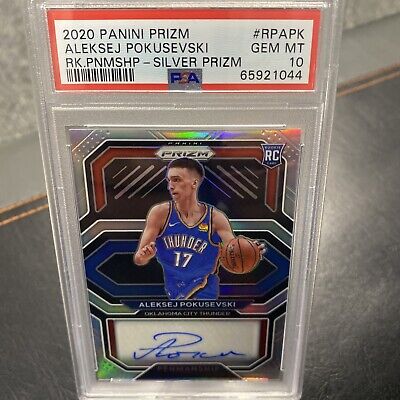 2020-21 Panini Prizm Aleksej Pokusevski Auto RP-APK & Base #264 RC OKC  Thunder