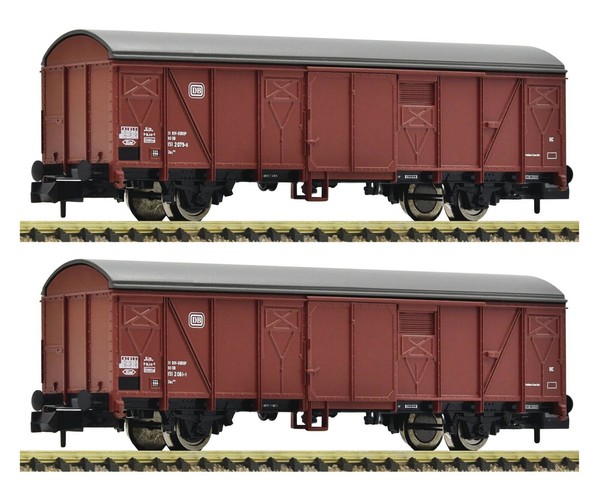 Spur N Fleischmann 831514 2-Tlg. Set: Gedeckte GüTerwagen, Db Neu Ovp-image