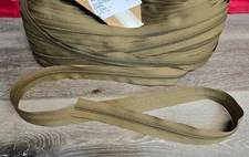 YKK #5 Coyote Brown Tan Zipper Coil Chain D334 Made in USA 5/8" Tape