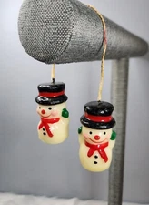 Vintage Christmas Candle Russ Berrie Co. Christmas Snowman Mini Candle