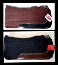 Western Show Barrel Saddle Felt PONY Pad Brown/ Black 24x24 Contoured Showman