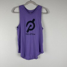 Peloton Purple Black Logo Athletic Athleisure Tank Top Size Small