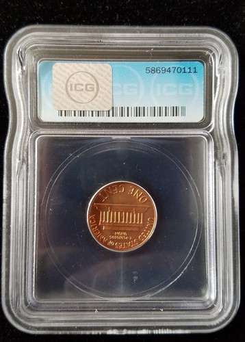 1972 1C RD Lincoln Memorial penny ICG MS67+ Red low pop Blazing Red Beauty t2793 - Picture 2 of 12