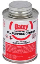 OATEY 30818 FRESH 4 OZ CAN PVC CPVC ABS ALL PURPOSE PIPE CEMENT 6475354