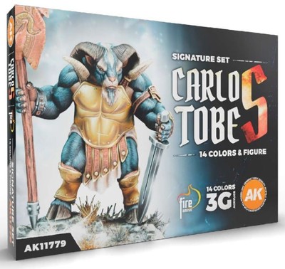 Ak Interactive 11779 Signatur Carlo Tobes 3G Acrylfarbe Set (14 Farben & 1