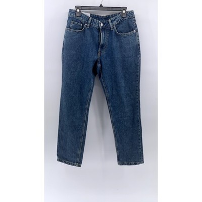 & DENIM Men's Blue Denim Regular-Fit Tapered Cropped Jeans SZ 30X32