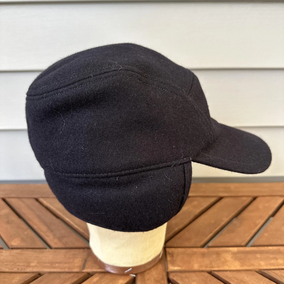 Boné Banana Republic masculino ajustado pequeno médio mistura de lã marinha aba de orelha Sherpa - Imagem 4 de 4