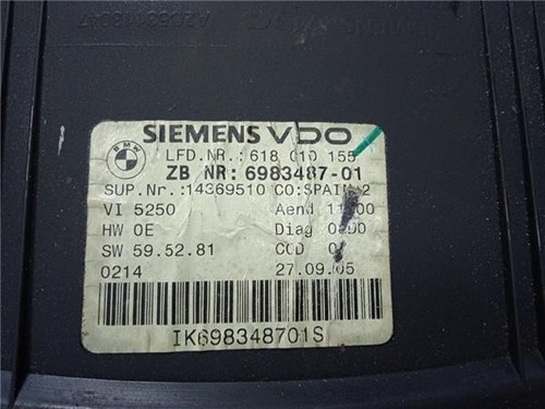 UNITÀ CONTACHILOMETRI KMH BMW serie 3 (E90) 2006 6983487 / Ik69834870 - Foto 3 di 3