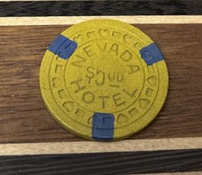 Nevada Hotel Ely NV $5 Casino Poker Gaming Chip RCThrt 