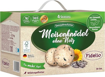 Meisenknödel Ohne Netz, Ganzjähriges Wildvogelfutter Proteinreich/Energiereich,