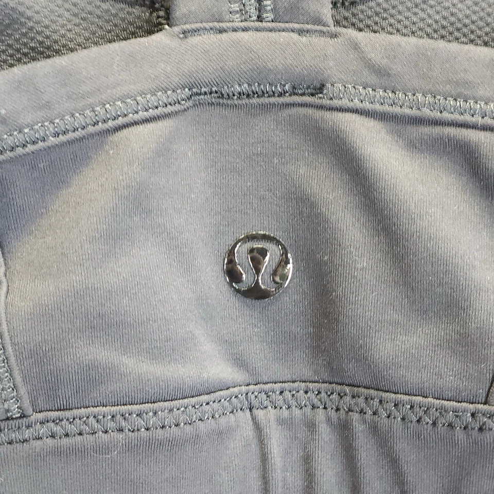 Lululemon Sports Bra Size 4 Pump It Up Black And Violet Striped Yoga Running Gym - Image 3 of 4