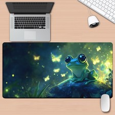 40 90cm Cute Frog HD Printed Pad for Desk, Multi Functional XXL Mousepad, Keyboa