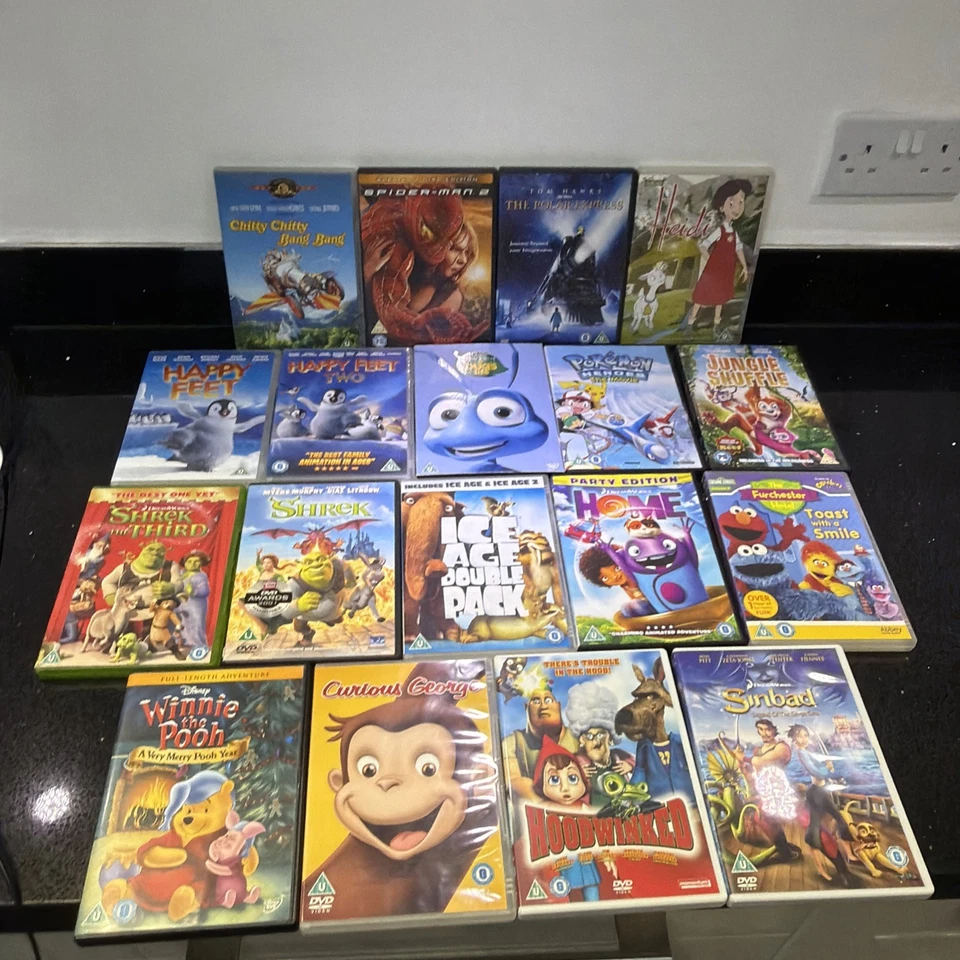 Bundle Of Children Dvd's X 18 inc pokemon, shrek, happy feet, the polar express - Image 2 of 4