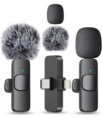 Micrófono De Solapa Lavalier Inalámbrico Profesional Para iPhone, iPad, Inalámb.