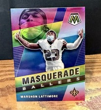 2021 Panini Mosaic Marshon Lattimore Masquerade Ballers #MB-25 Prizm Saints