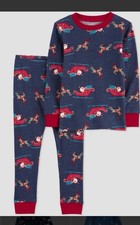 Christmas Pjs Unisex Kids Santa Claus Snug Fit Size 5t Carters -just One You-