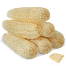 Natural Loofah Sponges for Kitchen Dishes Body Scrubber 11.8 inch, Pack of 6