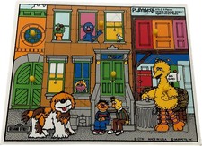 Vintage Playskool Here's Sesame Street 6 Piece Tray Puzzle c late 80s/early 90s