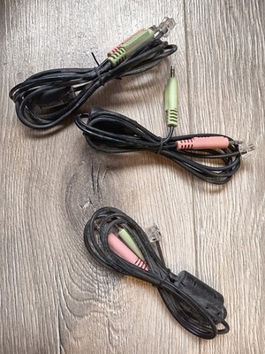 Ein Telefon RJ11 Verbindungskabel bidirektional  mit 2 Klinkensteckern 3,5 mm