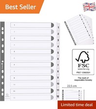 Image of 12-Part A4 Index Dividers with Eco-Friendly Mylar Tabs – Organize with Style