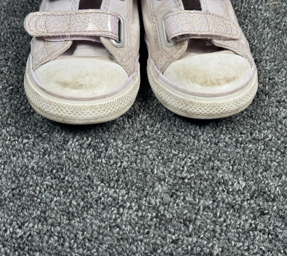 Converse Niñas Tenis Púrpura Lona Zapatos Infantil Talla 9 Cómodos Informales Foto 4 de 4