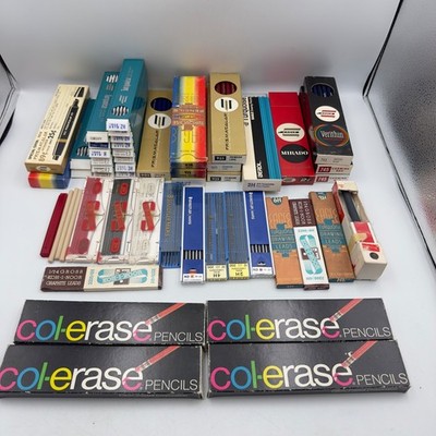 Vintag Drafting Pencil Lead Lot Eagle Prismacolor Staedtler Koh-I-Noor Col-Erase