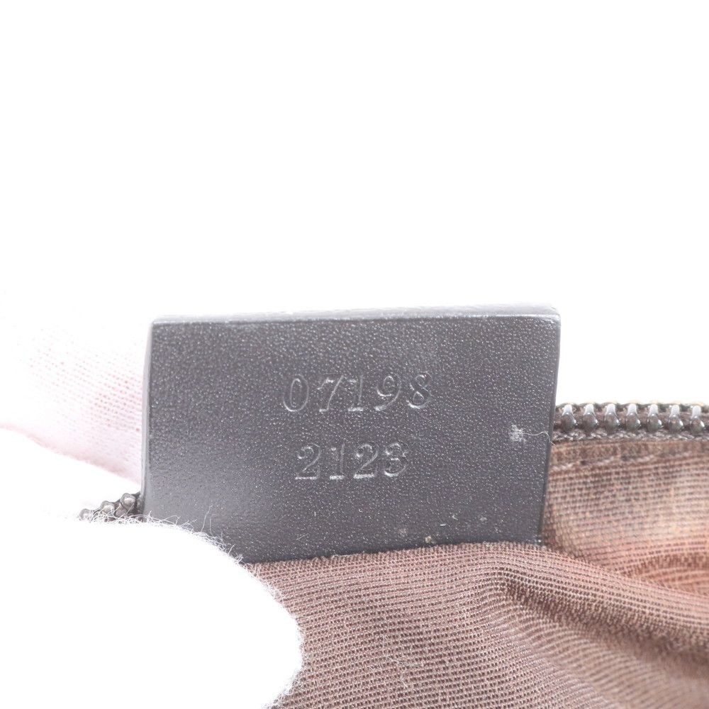 Gucci GG Canvas Brown Leather Accessory Pouch Handbag Authentic Vintage thumbnail 9